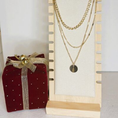 Fio Prata 925 Feminino em Camadas com Medalha Solar