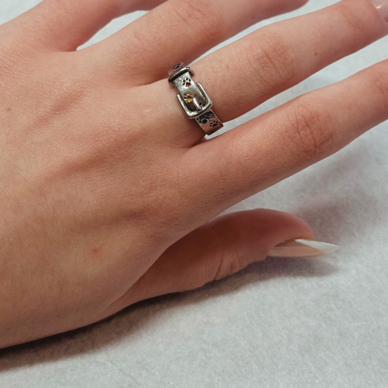 Anel Coleira de Cão – Liga de Zinco (Tamanho 7)