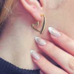 Brincos Aço 316L Banho de Ouro – Design Moderno Hipoalergénico