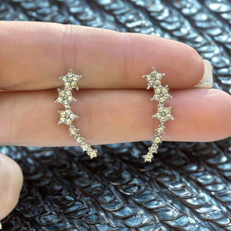 Brincos Prata 925 Constelação com Zircônias