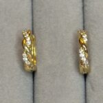 Argolas Prata Hipoalergénicas Entrelaçadas com Zircónia