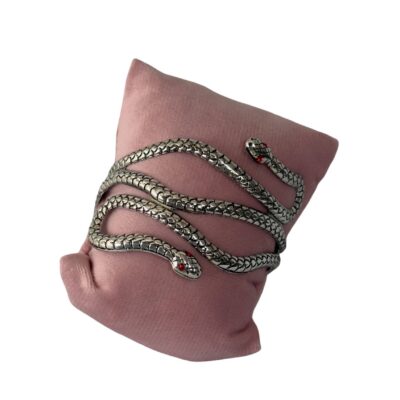 Bracelete Serpente em Aço Inoxidável – Ajustável e Estilo Bold