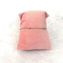 Pulseira Prata 925 Bolinha Minimalista 16 cm