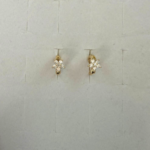 Brinco prata flor – Argola com Zircônia em Formato Floral