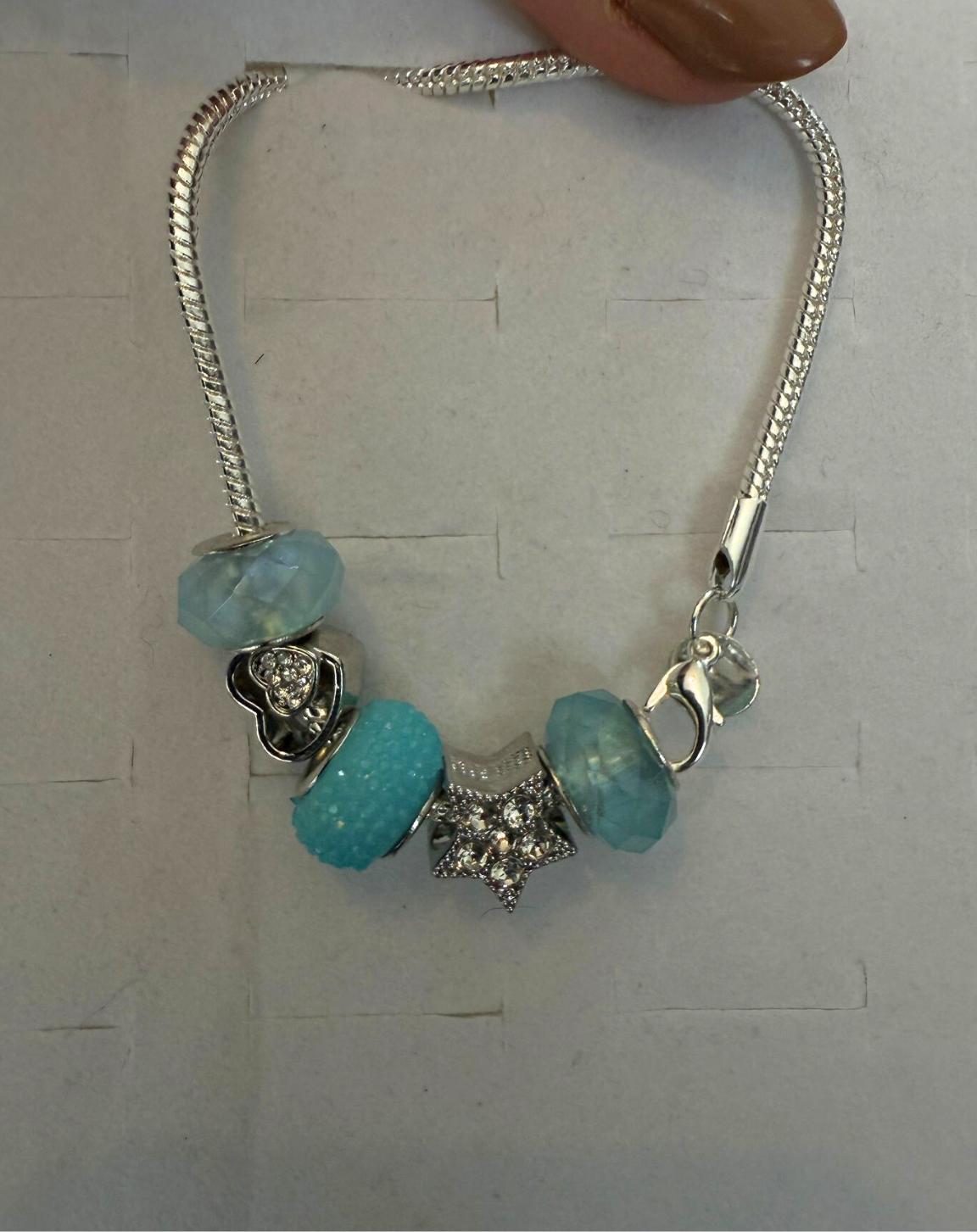 Pulseira prata charms