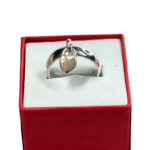 ANEL CORAÇÃO PRATA