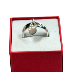 ANEL CORAÇÃO PRATA