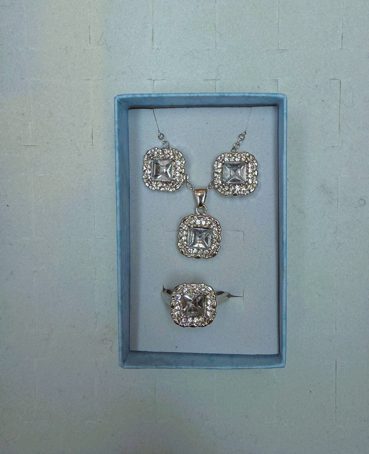 CONJUNTO PRATA 925 MOISSANITE